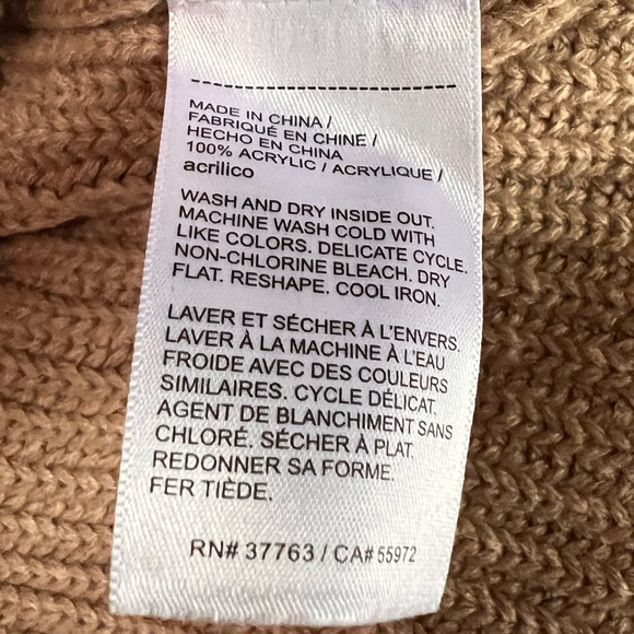 Ella Rafaella Plus Rib-Knit Poncho Sweater 1X-2X - Picture 5 of 10